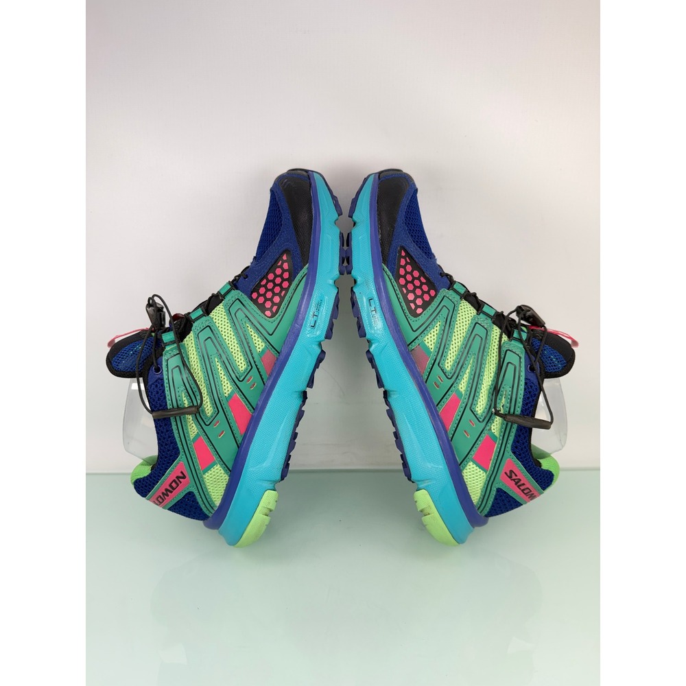 Salomon XR Mission Trail Running Shoes Womens 8.5 Blue Green Pink Gorpcore Retro - Picture 6 of 11